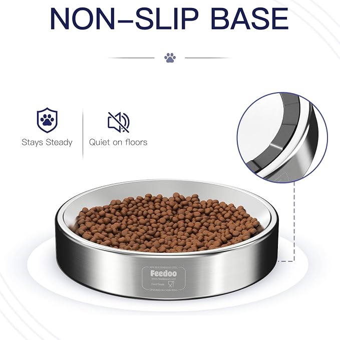 Double Wall Stainless Steel Cat Bowl, Whisker Friendly Wide & Shallow 8 oz Cat Food Bowl, Heavy Duty Non-Slip Base, Dishwasher Safe Metal Bowl for Cats & Small Puppies [1Pack] - Image 6