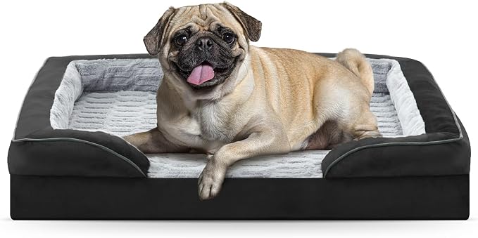 FURTIME Orthopedic Small Dog Bed, Waterproof Dog Beds, 28x23x6.5 Supportive Foam Pet Couch Bed with Removable Washable Cover and Nonskid Bottom by FURTIME