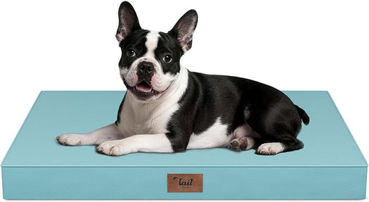Orthopedic Waterproof Dog Bed for Small Dogs and Cats | Egg Crate Foam for Joint Support, Fits 30x19 Crates, TPU Waterproof Layer, Machine Washable 1680D Oxford Cover, Up to 30 lbs by TailStories