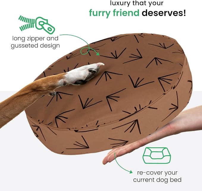 Molly Mutt Heat Waves Dog Bed Duvet Cover, 100% Cotton Canvas Cover for Dog, Puppy, or Cat Bed, Durable, Washable, and Free of Harmful Chemicals, Round, 36"x5" - Image 4