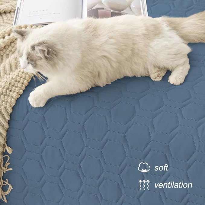 Tcksstex Waterproof and Anti-Slip Dog Bed Cover and Pet Blanket Sofa Pet Bed Mat ，car Incontinence Mattress Protectors Furniture Couch Cover for Most Cats Dogs, Pets - Image 5