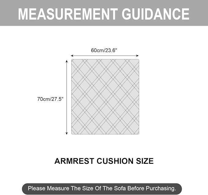 Genina Sofa Armrest Cover, Anti-Slip Armchair Slipcovers for Dogs Cats Pet, Water Resistant Couch Arm Cover for Backrest Recliner Loveseat, L Shaped Sofa, 23.6 x 27.5 Inches（2 Pieces） - Image 2