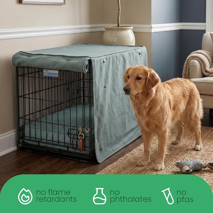 Molly Mutt Quiet Light Dog Crate Cover, GOTS-Certified 100% Organic Cotton Canvas Cover for Dog or Puppy Kennel and Cage, Washable, Free of Harmful Chemicals, Medium/Large, Fits 30"x19"x21" Crate - Image 6