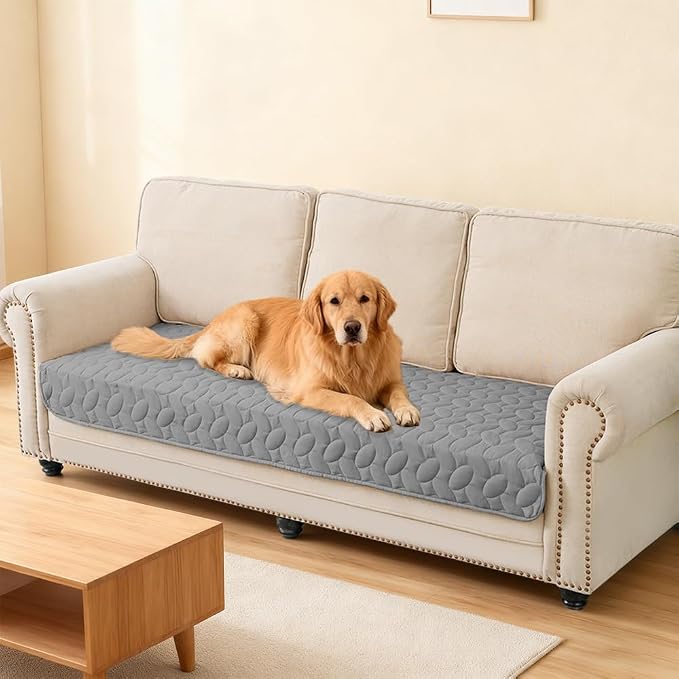 Ameritex Pet Bed Cover Dog Bed Blanket for Sofa and Furniture Waterproof New Pattern Design (40x50 Inch, Light Grey) - Image 6