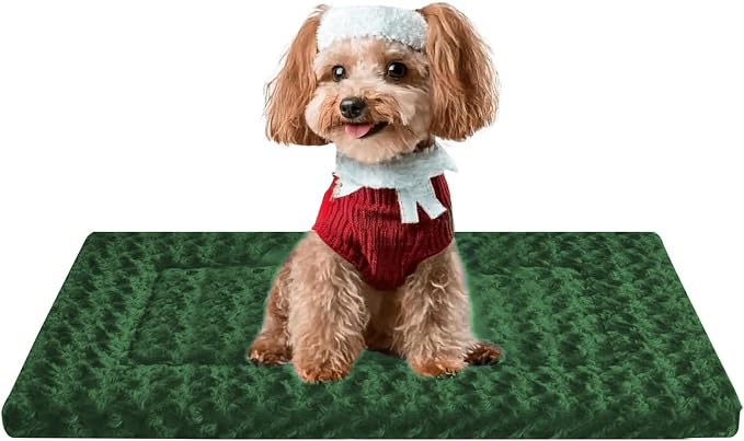 Soft Reversible Dog Mat - Dual-Sided Design for All Seasons - Machine Washable for Crates, Travel, and Home by FogkissComfyPawsHome