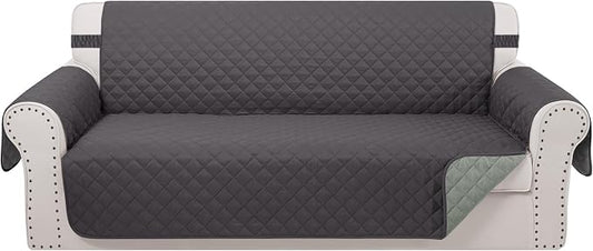 Reversible Oversized Sofa Covers, XL Sofa, Dark Grey/Light Grey by LuxshareHome