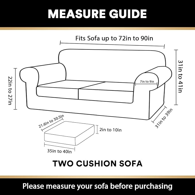 PrinceDeco Couch Cover Velvet Plush Sofa Covers for 2 Cushion Couch Width Up to 90 Inch Washable Furniture Protector Pet Friendly No Slip Sofa Slipcover(Medium-Large, Deep Teal) - Image 2