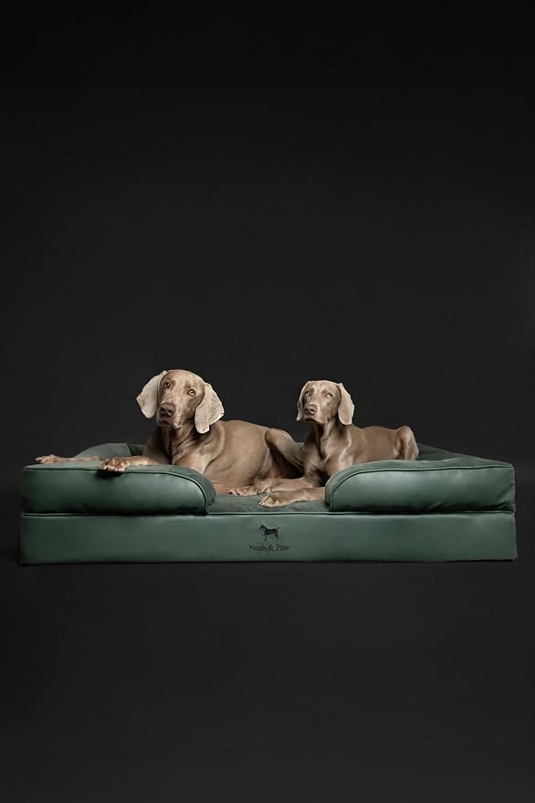 NOAH & PAW Giant Dog Bed XXL, 55x45x11 Inch, Orthopedic Dog Beds, Eggshell Memory Foam Infused with Cooling Gel, Inner Cover, Water Resistant, Machine Washable (Faux Leather) - Image 6