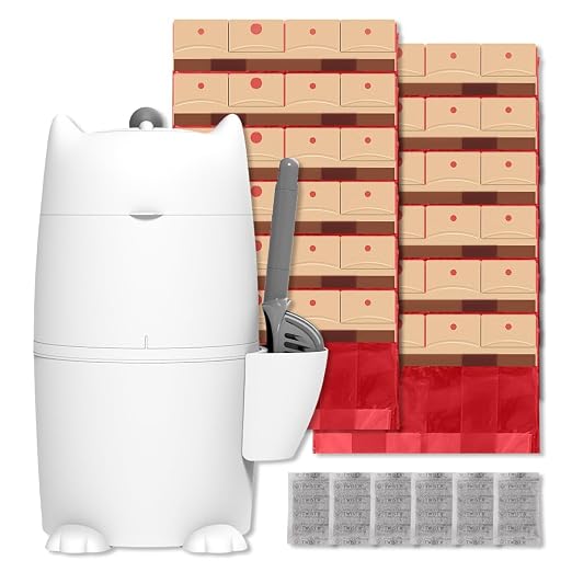 Red Rocket Pets Cat Litter Trash Can Kitty Twister Plus Pack, 12x Refills Bags and 6X Charcoal Sachets, No Smell Litter Storage Container, Litter Disposal System by RedRocket
