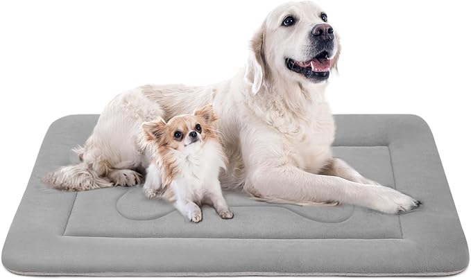 Extra Large Dog Bed Soft Dog Crate Pad Mat 48 in Non-Slip Bottom Washable Dog Sleeping Mattress Pet Beds Cat Beds Kennel Pads by JoicyCoDogBeds
