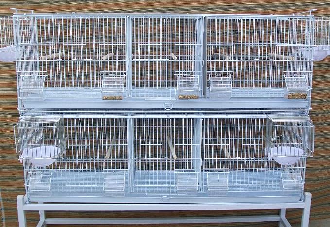 Lot-2 Extra Large 38"x11"x15"H Triple Stackable Breeder Bird Flight Cage Side Breeding Nest Box Doors with Double Removable Divider - Image 5