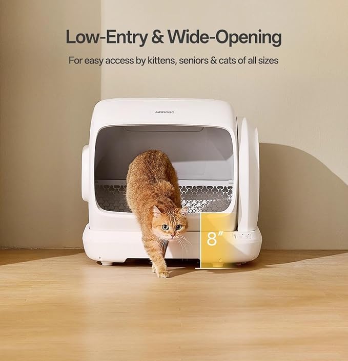 UBPET Self Cleaning Cat Litter Box, XXXL Automatic Litter Box for Multiple Cats, Weight Sensors Safety Protection, Smart APP Control, Odor Control, Works with Clumping/Bentonite Litter (XX-Large) - Image 4