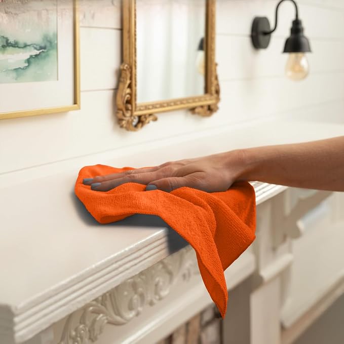 Avalon Towels Microfiber Cleaning Cloths (Value Pack of 12) - Size 12 x 12 Inches, Highly Absorbent Cleaning Rags, Lint Free, Reusable and Washable, Microfiber Towels for Cars - Image 2