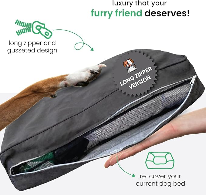 Molly Mutt Medium to Large Dog Bed Cover - I’m A Realist Print - Measures 27”X36”X5’’ - 100% Cotton - Durable - Breathable - Sustainable - Machine Washable Dog Bed Cover - Image 5