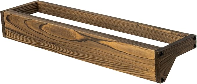 MyGift Set of 4 Rustic Burnt Solid Wood Hanging Shoe Storage Organizer Racks, Wall Mounted Space Saving Footwear Holder for Closet, Mudroom, Entryway, Holds 8 Pairs - Image 7
