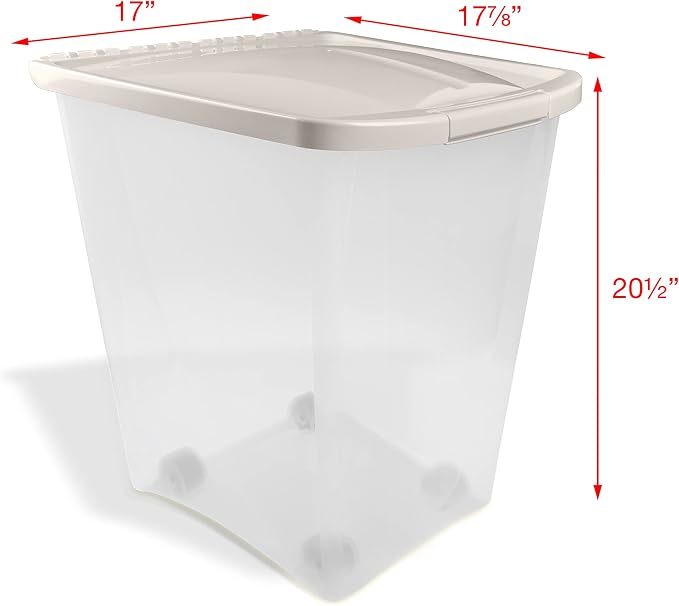 Van Ness 50-Pound Food Container with Fresh-Tite Seal and Wheels - Image 3