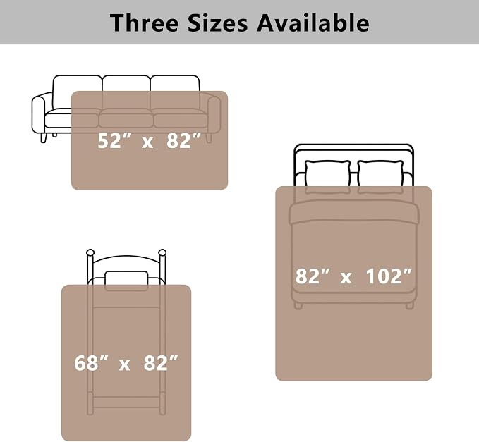 Waterproof Couch Cover - Washable Dog & Pet Furniture Protector | TPU Leak-Proof Liner, Microfiber Fabric, Lightweight & Reversible, Fits Sofa and Bed, 68" x 82" , Cream/Khaki - Image 7