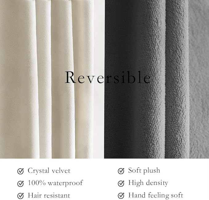 Ameritex Pet Bed Blanket Reversible 100% Waterproof Velvet Super Soft for Sofa and Bed (68x82 Inches, Cream+Grey) - Image 5