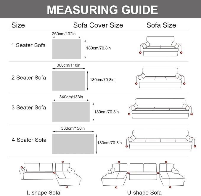 MINGPINHUIUS Sofa Cover Sectional Couch Covers: Chenille Textured Soft Loveseat Covers Non Slip 100% Waterproof Simple Couch Protector Pet-Friendly for Living Room (Ivory White,71 × 118in) - Image 7