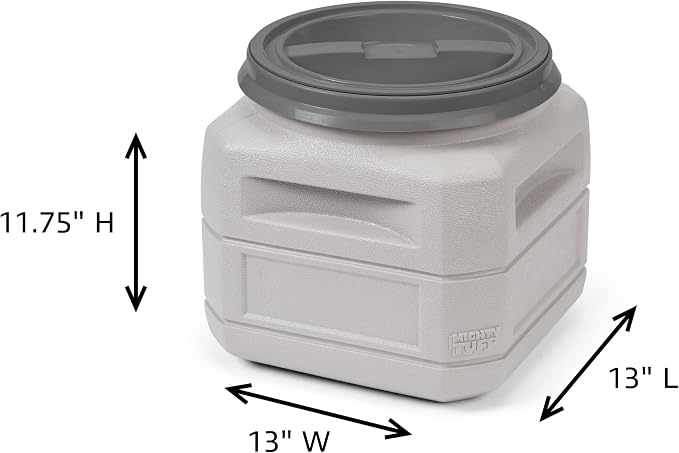 Mighty Tuff Airtight Dog Food Storage Container – 6 Gal, up to 24 lb Capacity – Cat and Dog Food Container with Twist Lid & Handles – BPA-Free, Made in USA - Image 2