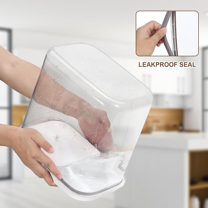 TBMax Dog Cat Food Storage Container 12-15 Lbs with Easy-Carrying Handles, Stackable Pet Food Dog Treat Container with Pop Up Lids, Airtight Food Storage Bin for Kitchen Organization - Image 7