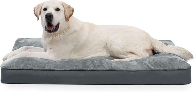 NUPIDA Waterproof Dog Bed for XXL Crate with Washable Cover, 47x29, Grey | TPU Waterproof Layer, Easy Clean Cover, Soft Plush Surface, Durable Oxford Fabric, Non-Slip Bottom, For Extra Large Breeds by NUPIDAPet%E2%80%99sHome