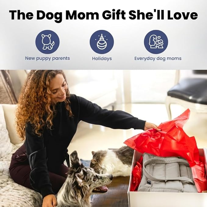 Rubyloo Puffer Dog Travel Bag for Dog Moms, Diaper Bag with Travel Bowls | 2 BPA-Free Collapsible Bowls, 2 Pet Food Containers, 9 Pockets, Everyday Puffer Bag Works With or Without Your Dog, Khaki - Image 6