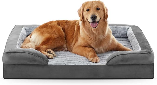 FURTIME Orthopedic Large Dog Bed, XL Waterproof Dog Beds, 42x35x6.5 Supportive Foam Pet Couch Bed with Removable Washable Cover and Nonskid Bottom by FURTIME