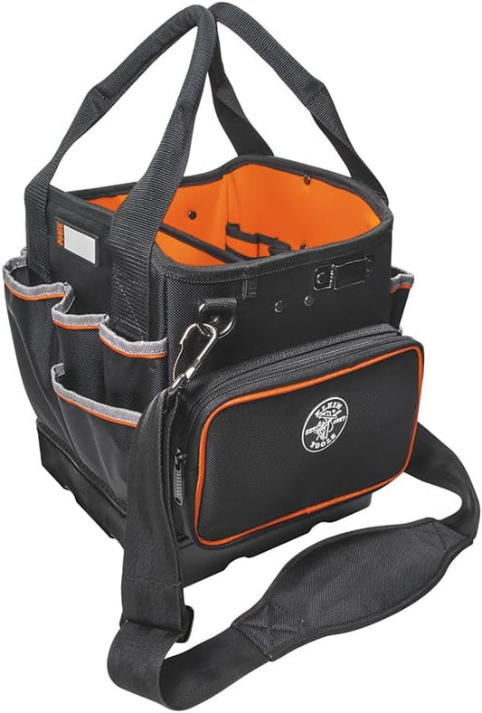 Klein Tools 5541610-14 Tool Bag with Shoulder Strap Has 40 Pockets for Tool Storage and Orange Interior by Unknown