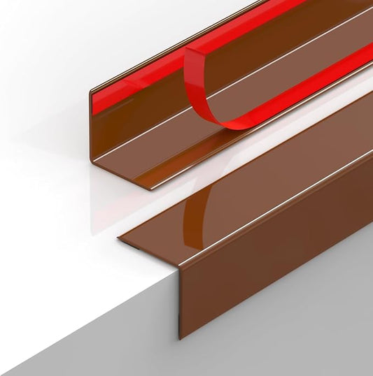 2PCS Wall Corner Protectors Guards - Self Adhesive Corner Protector & Corner Guards for Walls Edge Protection, Easy to Apply - No Tools Needed(Brown, 35.4"x1.18") by GuardYourHomeEmbraceSafety