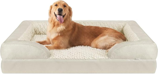 INVENHO Orthopedic Dog Beds Large Sized, XL Washable Dog Sofa with Egg-Crate Foam, Waterproof Lining and Non-Skid Bottom by INVENHO