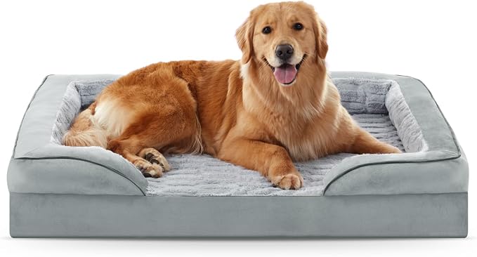 FURTIME Orthopedic Large Dog Bed, XL Waterproof Dog Beds, 42x35x6.5 Supportive Foam Pet Couch Bed with Removable Washable Cover and Nonskid Bottom by FURTIME