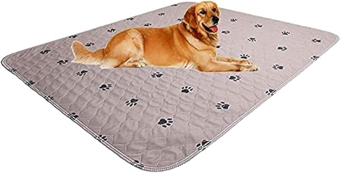 Washable Dog Pee Pads with Puppy Grooming Gloves,Puppy Pads,Reusable Pet Training Pads,Large Dog Pee Pad,Waterproof Pet Pads for Dog Bed Mat,Super Absorbing Whelping Pads by SINCOPET