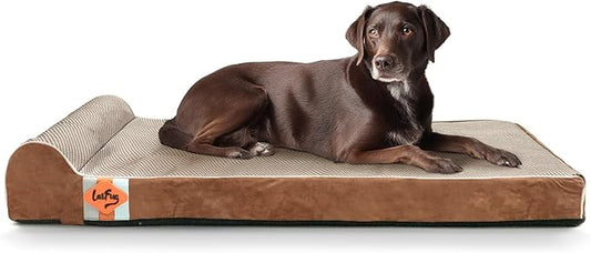 Laifug Orthopedic Dog Beds for Large Dogs,3" Memory Foam Dog Beds,Durable Water Proof Liner Removable and Washable, Nonskid Bottom, Brown 40"x25"x5.5" by Laifug