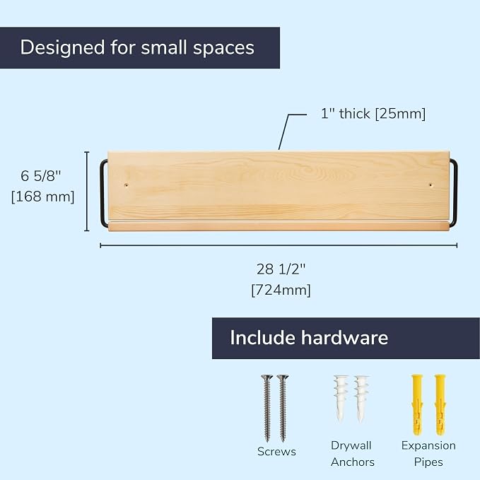 Wall Mounted Shoe Rack - A Wooden, Modern, Slim, and Small Shoe Storage Solution for Shoes and Boots in Narrow Spaces, entryways, or hallways. (30-in-Wide, Pack of 2) - Image 3