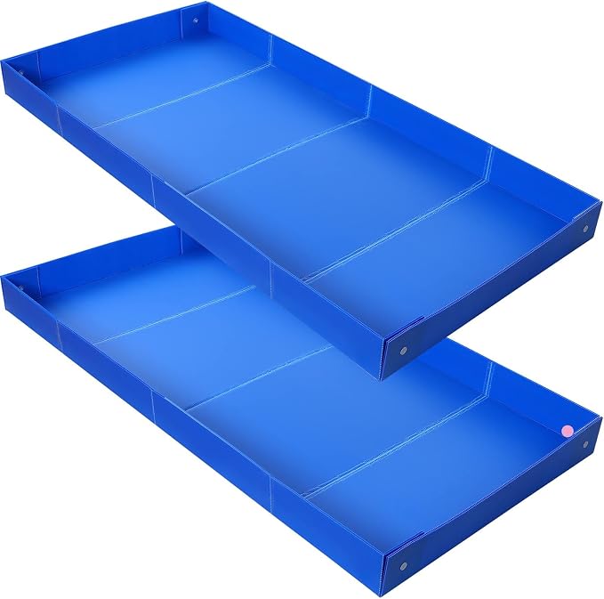 Thyle 2 Pcs Guinea Pig Cage Liner Corrugated Plastic Cage Liner Base 2 x 4 Panel Size 55" L x 27" w Guinea Pig Cages Bottom for Small Animals Hedgehogs Rabbits Cages Tray Blue by Thyle