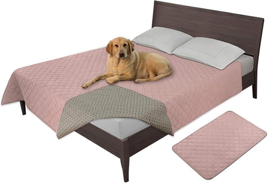 Easy-Going 100% Waterproof Dog Bed Cover, Non-Slip Pet Blanket for Furniture, Washable Couch Cover, Repleasement Sofa Cover (68X82 in,Pink) by Easy-Going