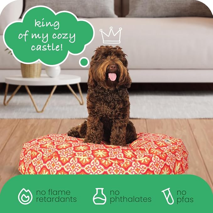 Molly Mutt Medium to Large Dog Bed Cover - Papillon Print - Measures 36” x 5’’ - 100% Cotton - Durable - Breathable - Sustainable - Machine Washable Dog Bed Cover - Image 6