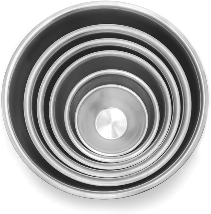 Fox Run 6-Piece Nesting Stainless Steel Polished Mixing Bowls Set | 0.5, 1.25, 2.75, 4.25, 6.25 and 10.75 Quart Mixing Bowl Set | Nesting Bowls For Easy Storage | Durable Stainless Steel Bowls - Image 5