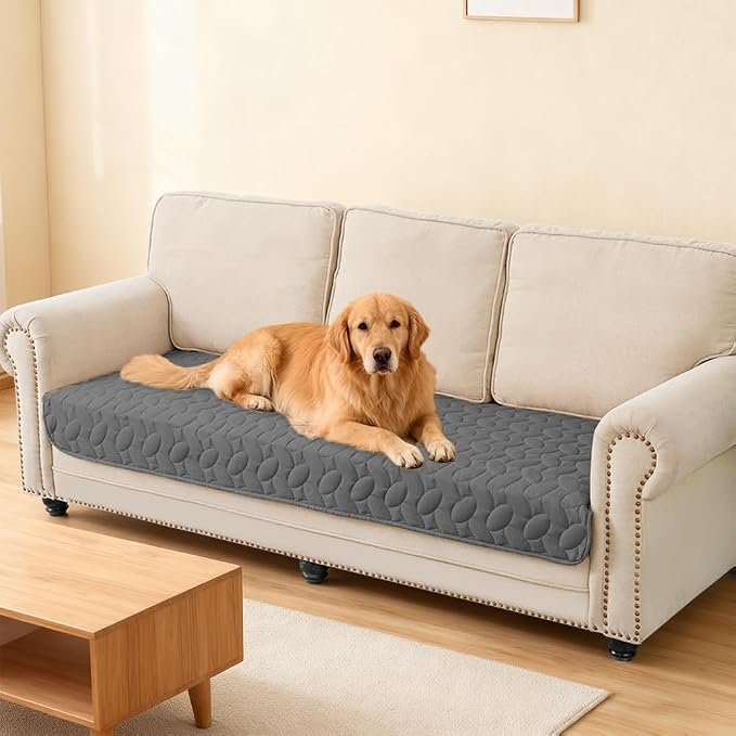 Ameritex Waterproof Pet Bed Cover Anti-Slip Dog Bed Blanket for Sofa and Furniture Waterproof New Pattern Design (Darkgrey, 30x53 Inch (Pack of 1)) - Image 6
