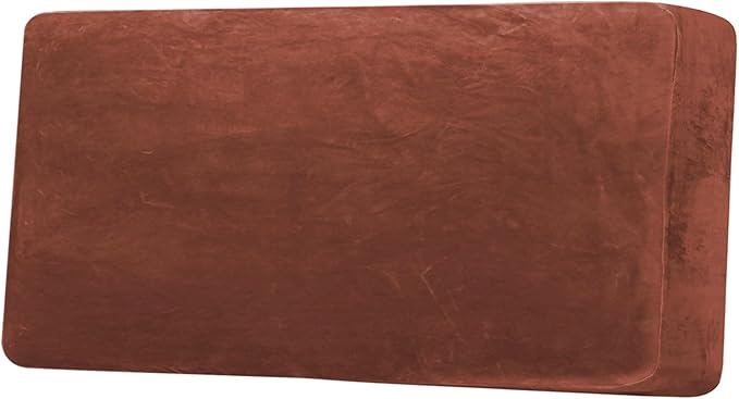 H.VERSAILTEX Velvet Stretch Individual Couch Cushion Cover Plush Cushion Slipcover for Loveseat Sofa Cushion Furniture Protector Seat Cushion Sofa Cover (1 Piece Sofa Cushion Cover, Rust) by HVERSAILTEX