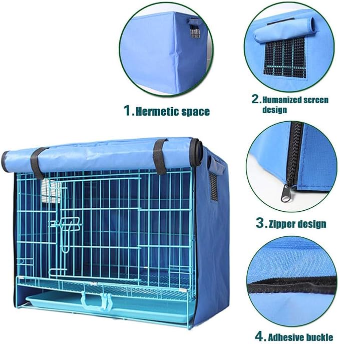 Dog Crate Cover for Wire Crates,Fits Most Dog Crates,Windproof Water-Resistant Oxford Pet Kennel Covers, Provided for Wire Crate Indoor Outdoor Protection,Easy to Put On, Take Off - Image 4