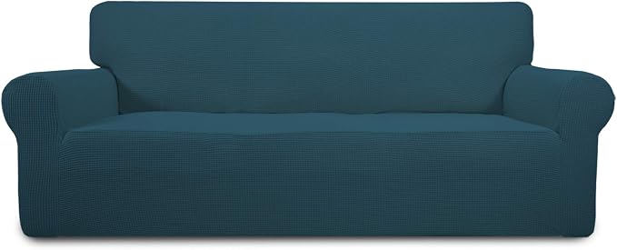 Easy-Going Stretch Oversized Sofa Couch Slipcover Washable Deep Teal | 1-Piece Extra large Sofa Cover Furniture Protector Couch Soft with Bottom for Kids, Polyester Spandex Jacquard by Easy-Going