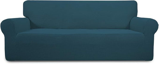 Easy-Going Stretch Oversized Sofa Couch Slipcover Washable Deep Teal | 1-Piece Extra large Sofa Cover Furniture Protector Couch Soft with Bottom for Kids, Polyester Spandex Jacquard by Easy-Going