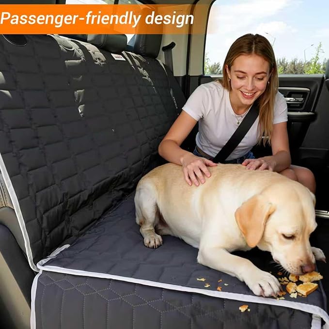Reliadura Dog Car Seat Cover for Back Seat,Washable Bench Seat Cover for Trucks,Nonslip Back seat Cover Protector for F150/Ram1500/GMC Sierra/Toyota/Chevrolet Silverado,Car Seat Covers for Dogs - Image 7