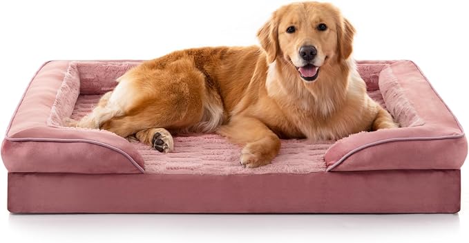 FURTIME Orthopedic Large Dog Bed, XL Waterproof Dog Beds, 42x35x6.5 Supportive Foam Pet Couch Bed with Removable Washable Cover and Nonskid Bottom by FURTIME