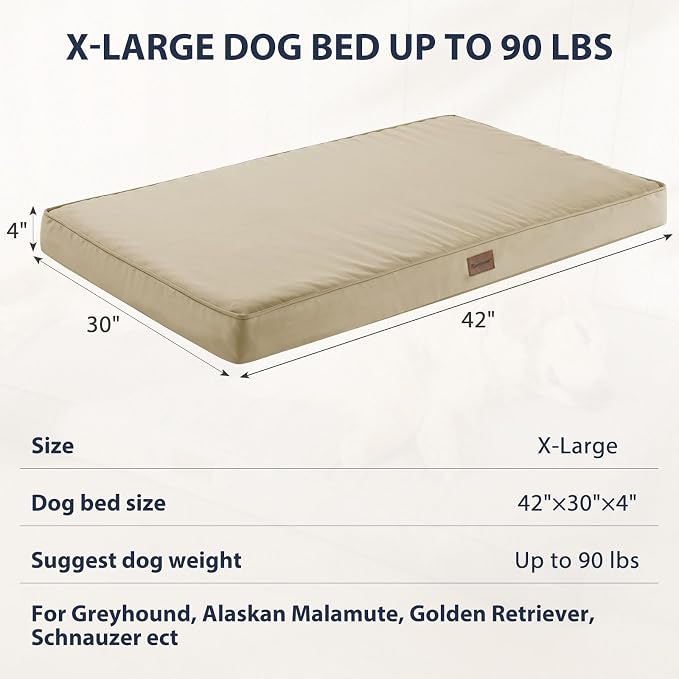 BFPETHOME Outdoor Waterproof Dog Bed for Large Dogs, Washable Cover, 42" | Outdoor & Indoor Use, Waterproof, For Medium, Large, Extra Large Dogs, Orthopedic, Egg Crate Foam, Up to 90 lbs - Image 4