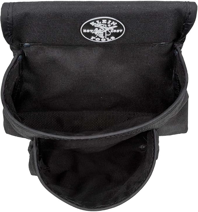 Klein Tools 5702 Tool Pouch, Powerline Series Utility Pouch Fits Tool Belts up to 2.5-Inch, Strong Rivet Reinforced Stitching, 2-Pocket - Image 6