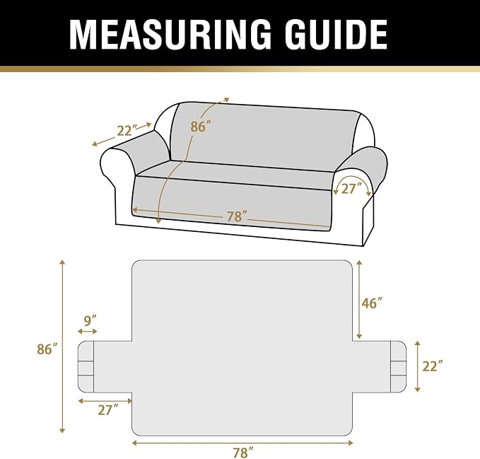PrinceDeco Extra Large Couch Covers for Oversized Sofa Water Resistant Furniture Protector Anti-Slip and Washable Pet Couch Covers for Sofa/3 Cushion Couch Width Up to 78"(Oversized Sofa, Sage) - Image 3