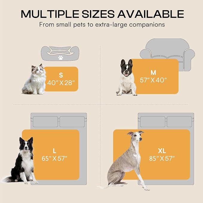 Luciphia Waterproof Blanket for Small Dog Cat Puppy Ultra-Soft & Calming Pet Throw Reversible Warm Fleece Durable Furniture Crate Couch Cover Protector Machine Washable Leakproof Grey, S (40''x28'') - Image 6